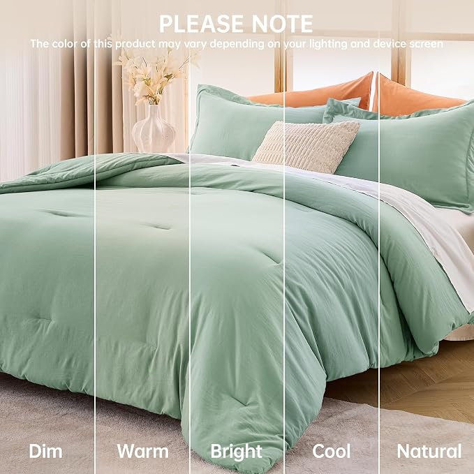 MUXHOMO Full Comforter Sets, All Season Ultra Soft Down Alternative Bedding - Image 9