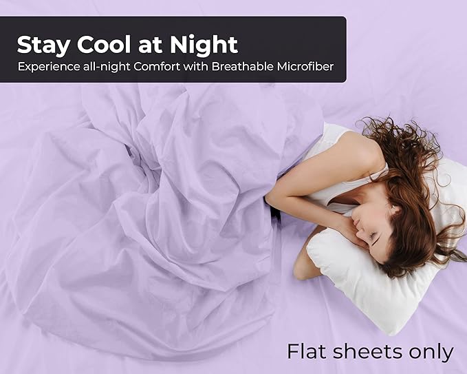 Royale Linens 2 Pack Bulk Flat Sheet Set - Image 4