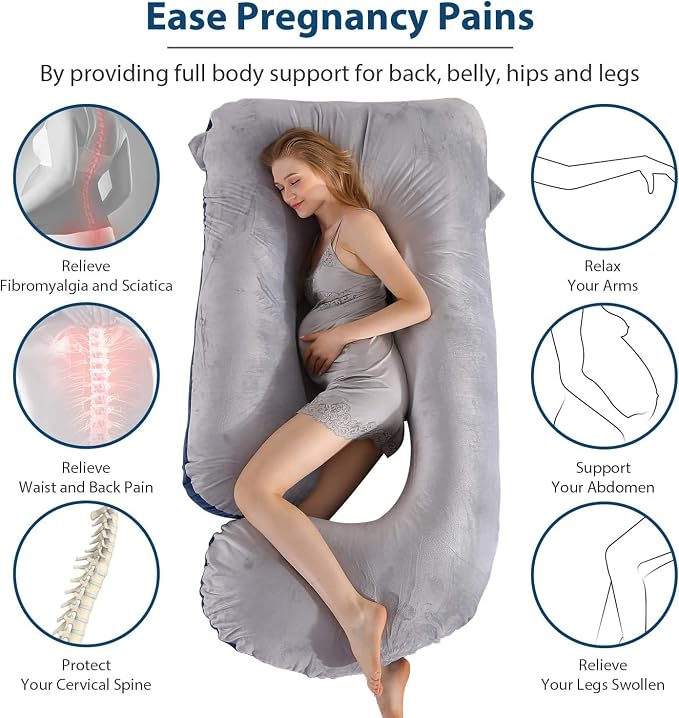 Victostar Pregnancy Pillow, 57 inches U Shaped Maternity Pillow - Image 2