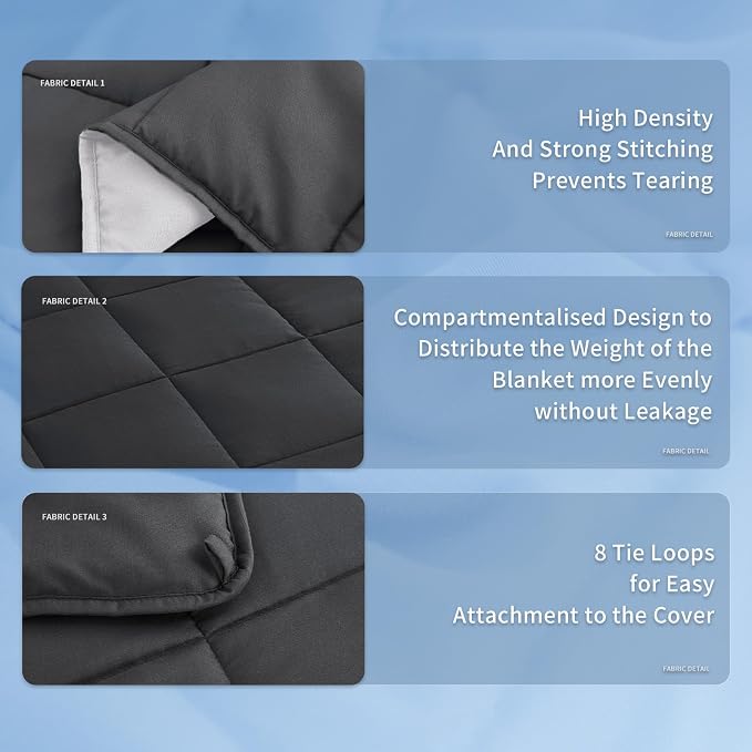 Topcee Weighted Blanket for Adults Queen Size Soft Cooling Heavy Blanket - Image 7