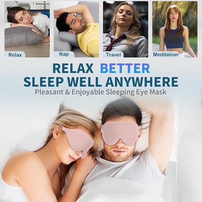 ZGGCD Sleep Mask for Side Sleeper, Light Blocking Sleeping Eye Mask for Women - Image 7