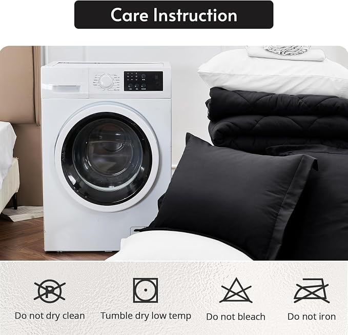 MUXHOMO 7 Pieces King Comforter Set, Reversible Bed in a Bag King Size - Image 9