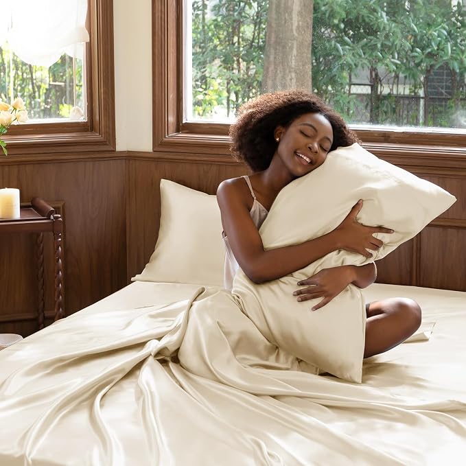 CozyLux Satin Sheets Full Size Sheets - Image 7