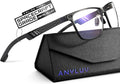 ANYLUV Blue Light Blocking Glasses Men Computer Gaming Glasses Lightweight by ANYLUV