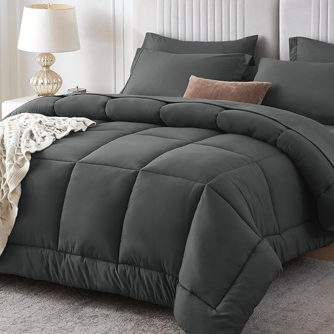 Sasttie Twin Comforter Set, 5 Pieces Bed in a Bag Twin, Complete Bedding Set by SASTTIE