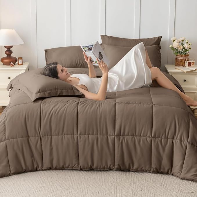 JOLLYVOGUE California King Comforter Set, Ultra-Soft Bed in a Bag Cal King Size - Image 7