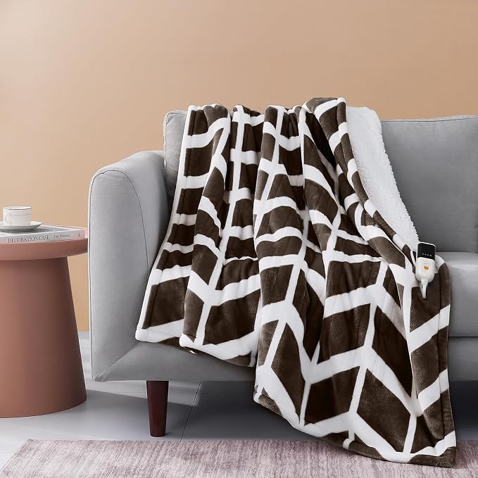 VENTIMI Electric Blanket Heated Throw, Fast Heating Blankets by VENTIMI
