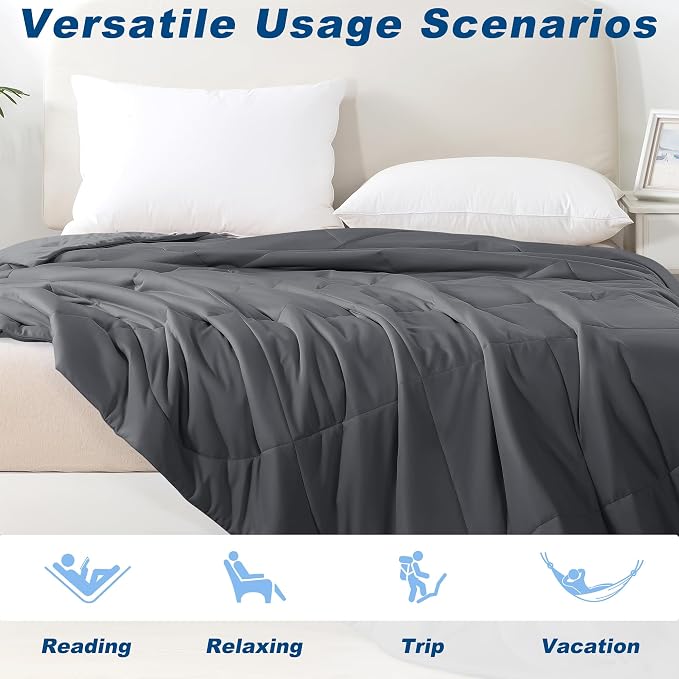 Cooling Comforter King Size, Double-Sided Cold Tech Fabric Quilted Bed - Image 5