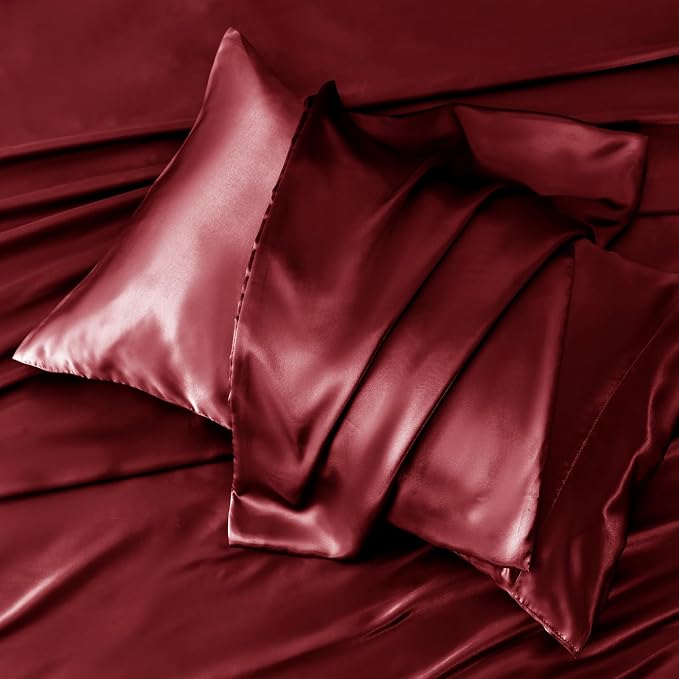 CozyLux Satin Sheets Full Size Sheets - Image 6
