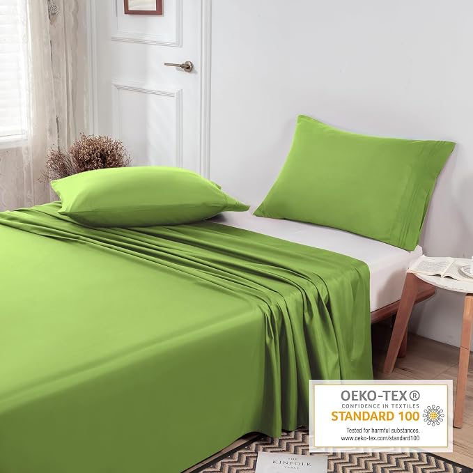 Lirex Flat Sheet, Full Size Extra Soft Brushed Microfiber 1800 Microfiber Flat - Image 4