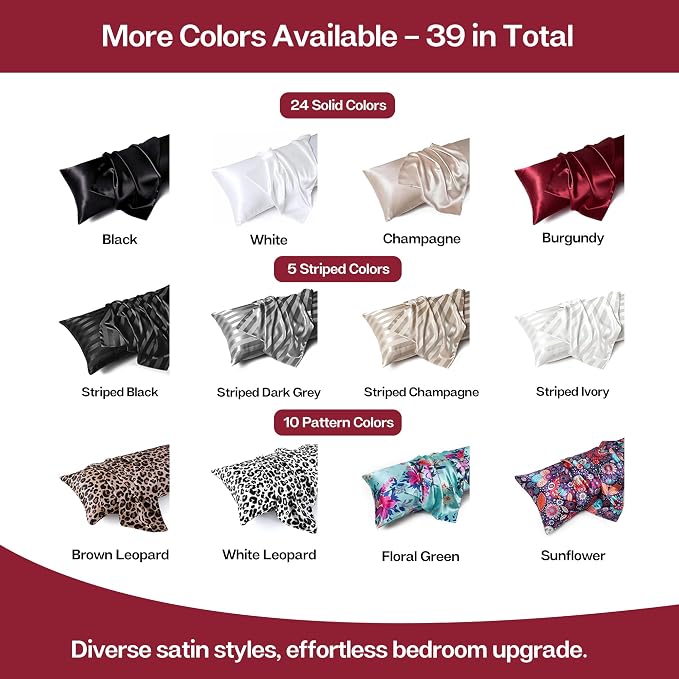 MR&HM Satin Body Pillow Cover, Soft and Breathable Body Pillow Case - Image 8