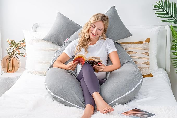 Meiz Pregnancy Pillow, Cooling Silky Pregnancy Pillows - Image 4