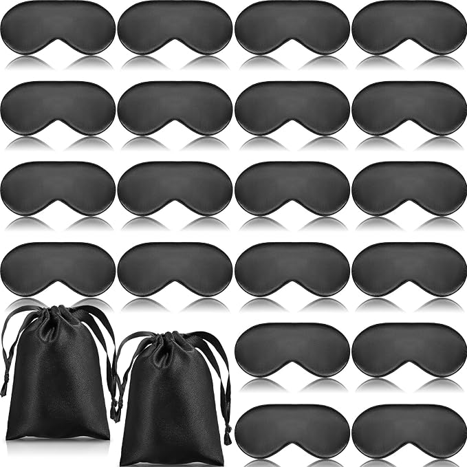 20 Pieces Silk Sleep Mask Eye Mask by Janmercy