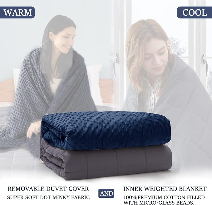 yescool Weighted Blanket with Cover Heavy Blanket - Image 2