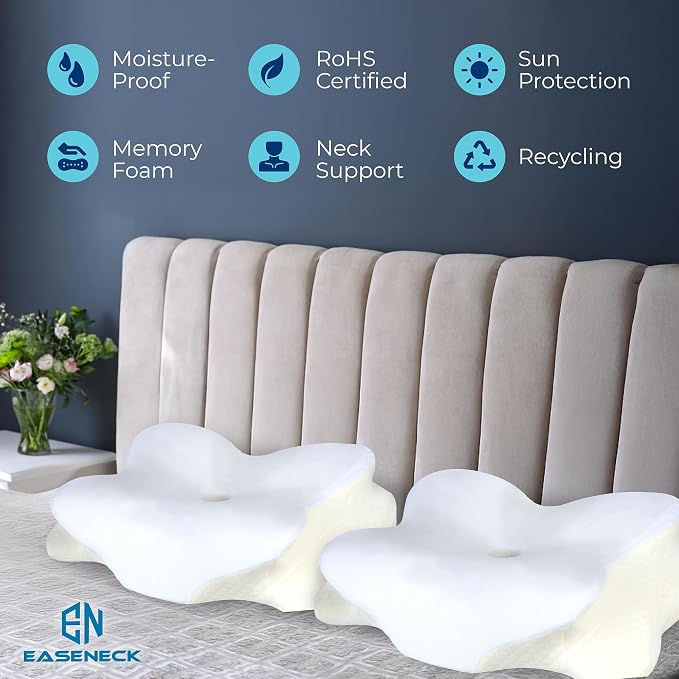 Cervical Neck Pillow for Sleeping, Ergonomic Contour Soft Non Collapsing Memory - Image 8