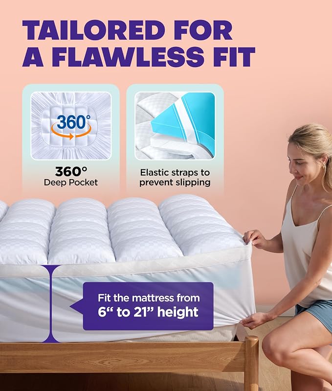 Dual Layer 4 Inch Memory Foam Mattress Topper - Image 6