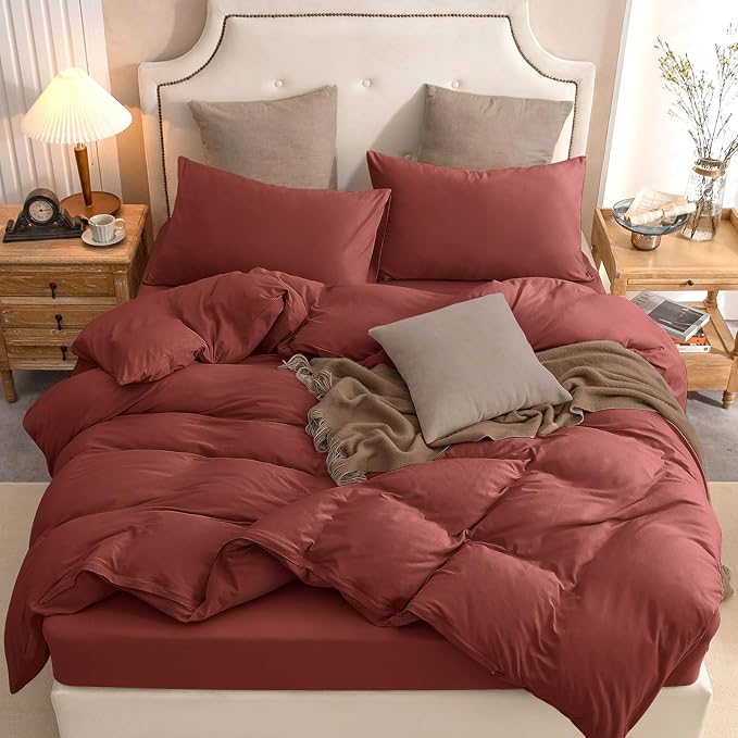 PURE ERA Jersey Knit Duvet Cover Set 100% T-Shirt Cotton Super Soft Comfy 3pc by PUREERA