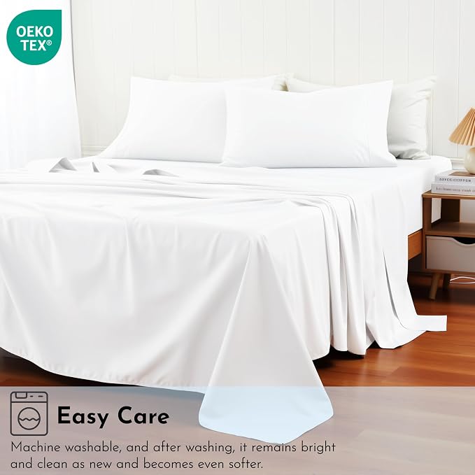 Cotton Flat Sheets Only, 600 TC 100% Cotton Flat Sheet Top Sheet Only, TwinXL - Image 8