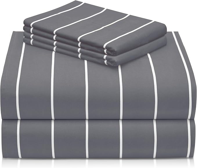 LuxClub 4 PC King Size Sheet Set, Breathable Luxury Bed Sheets, Deep Pockets by LuxClub