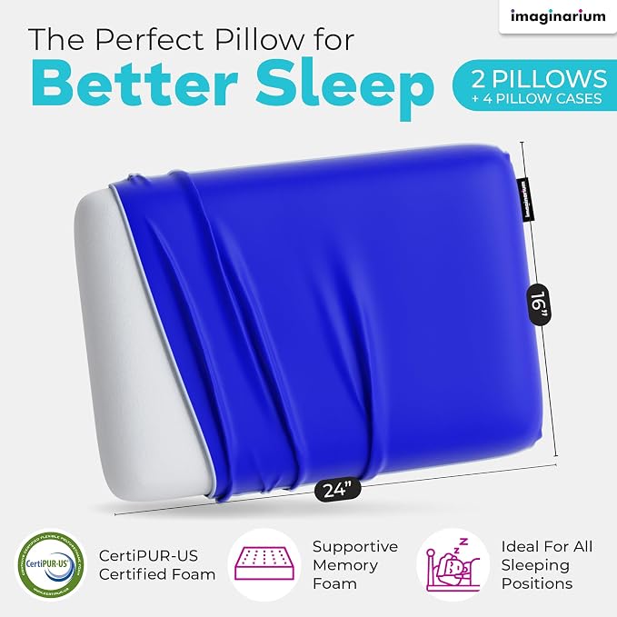Imaginarium 2 Pack Memory Foam Pillows - Image 2