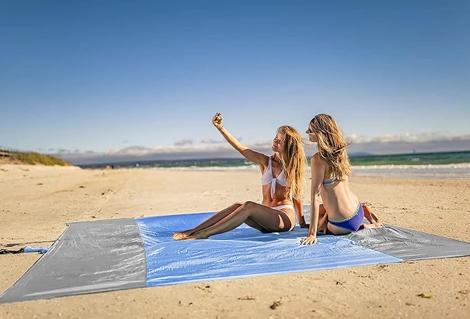 WEKAPO Beach Blanket Sandproof Waterproof, Extra Large Beach Mat, Oversized & - Image 9