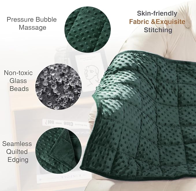 Alomidds Weighted Blanket 7lbs for Adults, Cozy Luxury Breathable Weighted Lap - Image 3