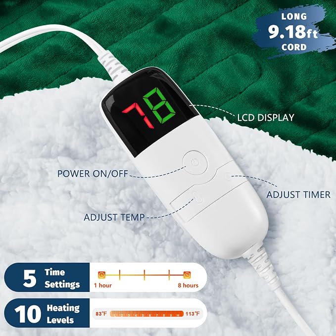 BOMOVA Heated Electric Blanket Full Size - Image 2