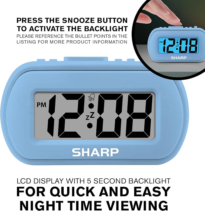 Sharp Digital Alarm Clock – Tactile Case - Image 5
