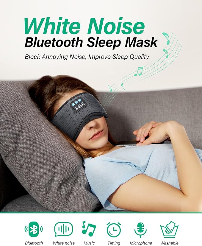 LC-dolida Sleep Headphones, Sleep Mask - Image 6