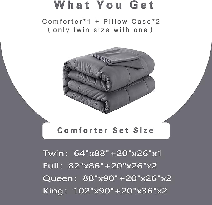 DOWNCOOL Twin Comforter Set -All Season Bedding Comforters Sets - Image 6