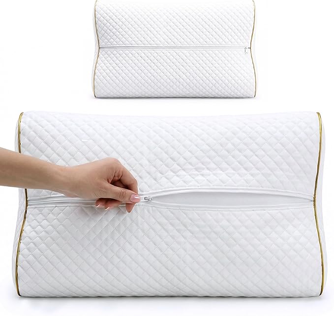 Royal Therapy 2-Pack Queen Memory Foam Pillow, Queen Contour, Orthopedic Pillow - Image 2