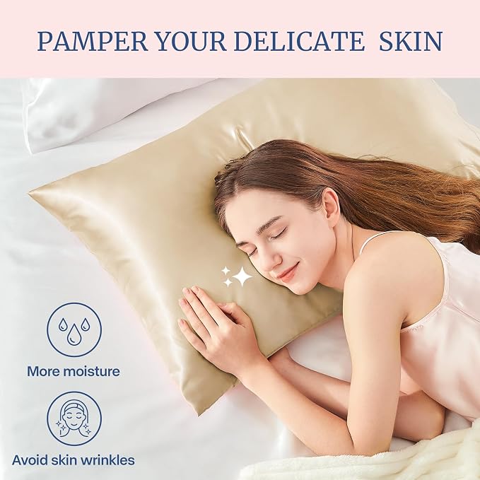 BEDELITE Satin Pillowcase for Hair and Skin, Super Soft and Cooling Similar to - Image 3