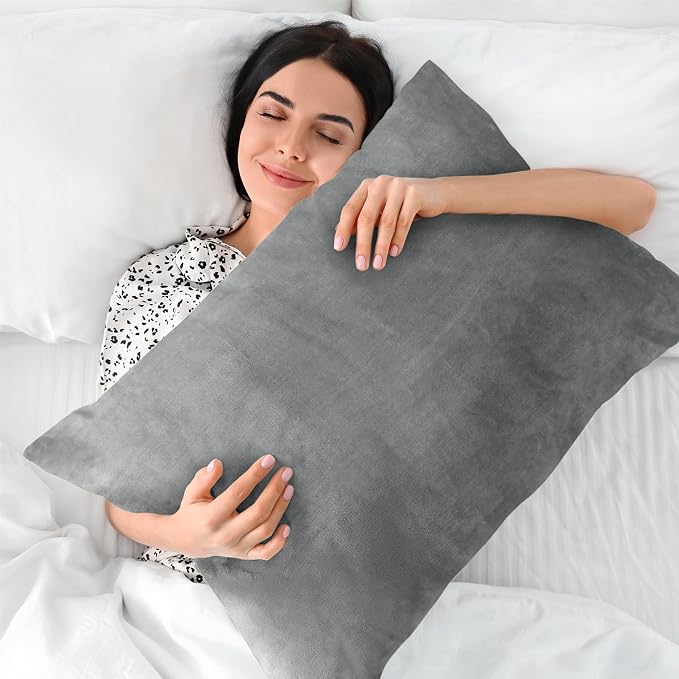 BEDELITE Flannel Pillow Cases Queen Size Set of 2, Super Soft Fleece Pillowcases - Image 5