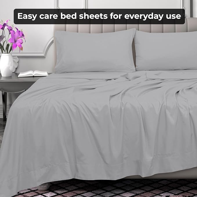 Royale Linens 2 Pack Bulk Flat Sheet Set - Image 7