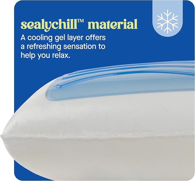 Sealy Dreamlife US Standard Size Memory Foam Cooling Pillow - Image 8