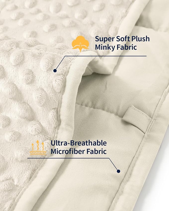 Mr. Sandman Weighted Blanket for Adults Queen Size 20 lbs, Soft Cooling Heavy - Image 3