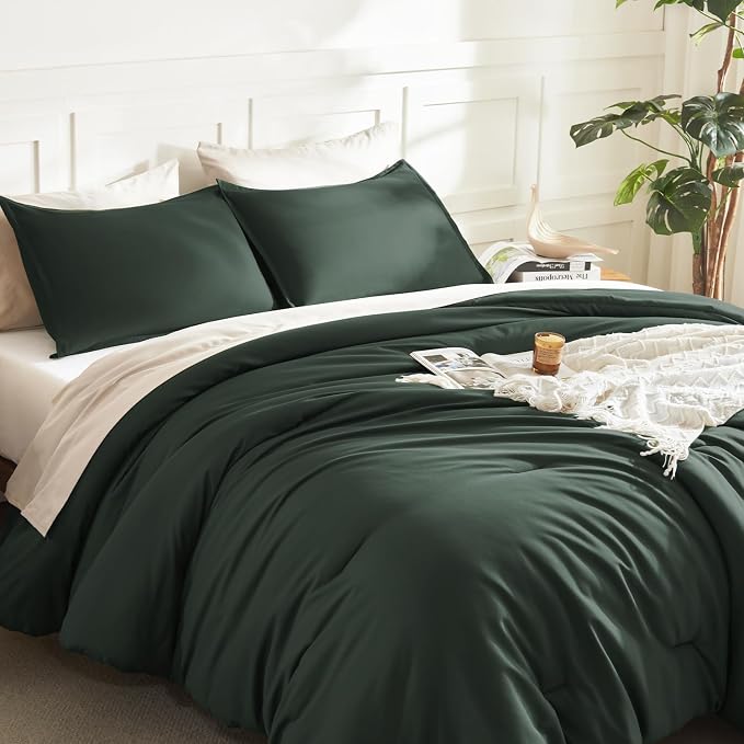 Litanika California King Comforter Set Forest Green - Image 5