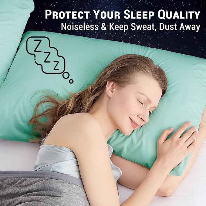Gogreen Bamboo Rayon Waterproof Pillow Protector, Breathable Pillow Cover - Image 5