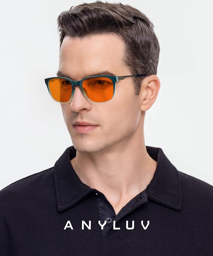 ANYLUV Blue Light Glasses for Men, Lightweight Computer Gaming Glasses - Image 2