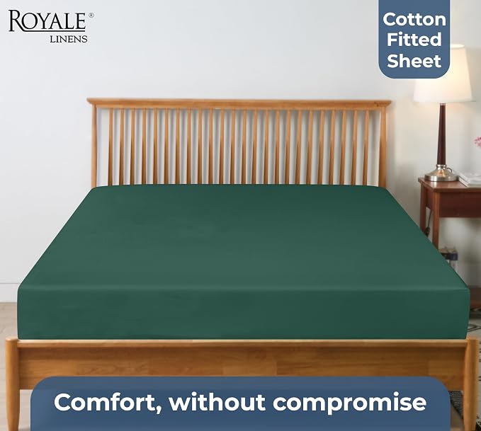 Royale Linens 100% Organic Cotton Fitted Sheet - Image 7
