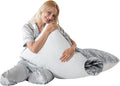 Fluffy Silk Full Body Pillow for Adults 20x54 Satin Body Pillow Cover Pillowcase by WSOFRLAC