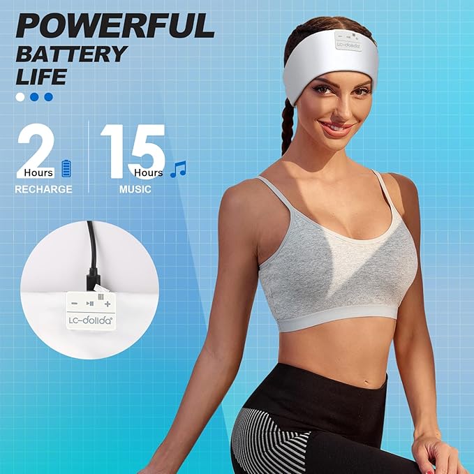 LC-dolida Sleep Headphones Bluetooth 5.4 | Headband Headphones Earphones - Image 6