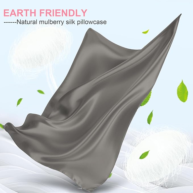 Silk Body Pillow Cover with Zipper, Mulberry Silk Pillow Cases Body Size - Image 2