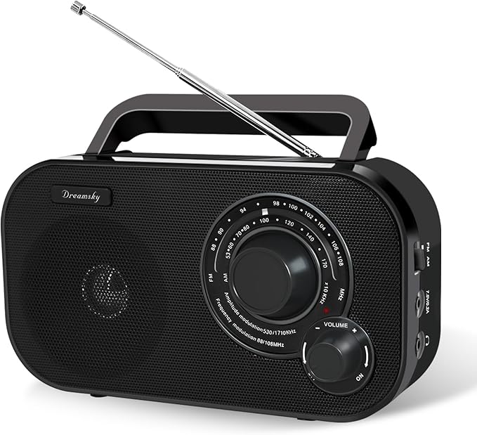 DreamSky AM FM Portable Radio Plug in Wall or Battery Operated by DreamSky