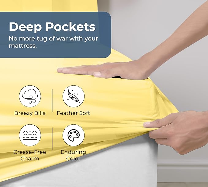Royale Linens 100% Organic Cotton Fitted Sheet - Image 4