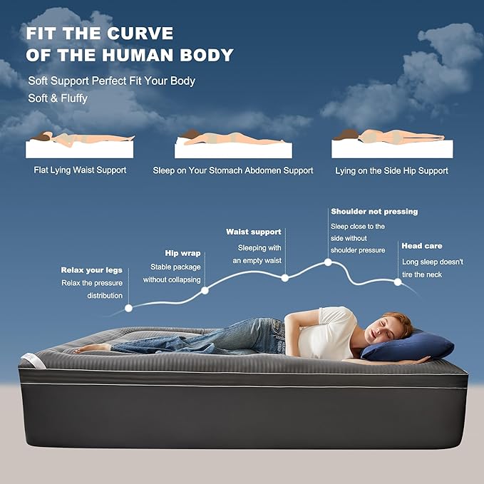 BEDLORE Full Mattress Topper, Thick Pillow Top Pad - Image 3