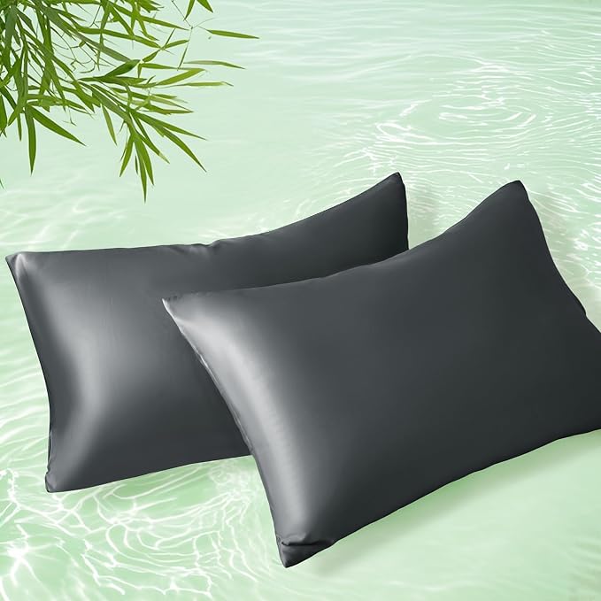 Homiest Cooling Pillow Cases Queen Size Set of 2, 100% Rayon Derived from by Homiest
