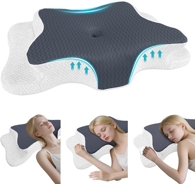 CHxxy Cervical Pillow for Neck Pain Relief, Memory Foam Pillows, Ergonomic by CHxxy