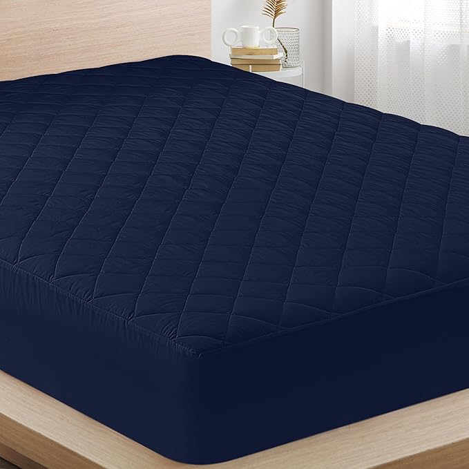 Utopia Bedding Quilted Fitted Mattress Pad, Queen Size, Elastic Fitted Mattress by UTOPIABEDDING