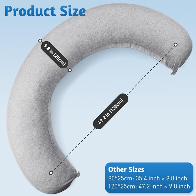 SweetSlubr Pregnancy Pillows for Sleeping, C-Shaped Maternity Pillow for - Image 2